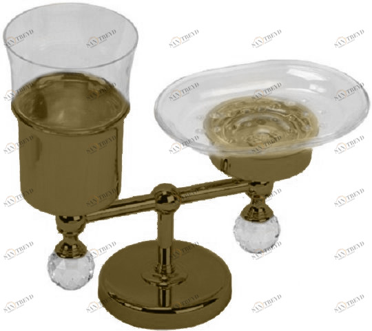 Держатель стакана и мыльницы настольный MIGLIORE Amerida ML.AMR-60.410.BR бронза 