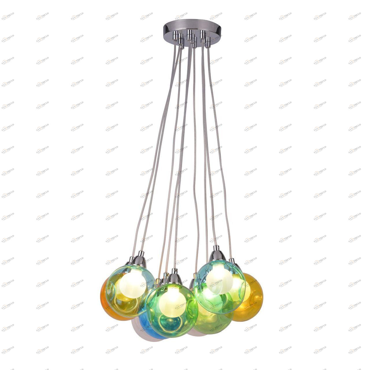 Подвесная светодиодная люстра Arte Lamp Pallone A3026SP-9CC ARTE LAMP ДИЗАЙНЕРСКИЕ, PALLONE, ШАР 108459 Зеленый 