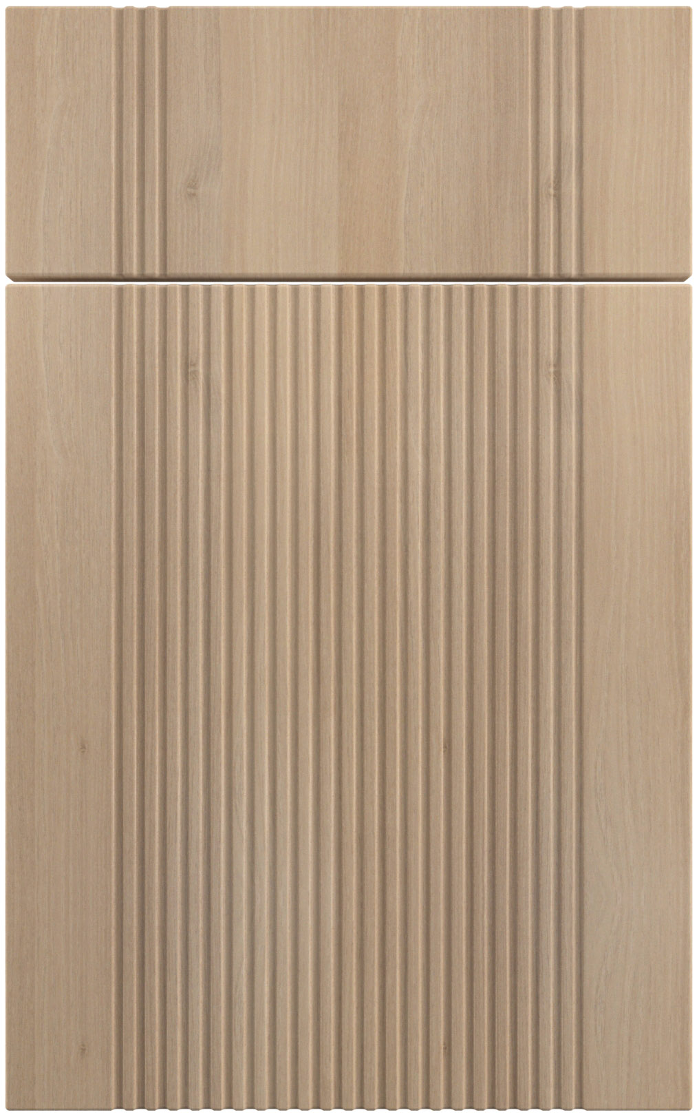 Фасады для кухни Модерн Фрезеровка «Риффель» Акация светлая №90 SIDAK SIST588-13322