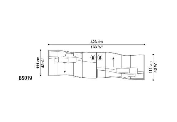 Модульный тканевый диван B&B Italia ARCH-00007652 - Вид №16