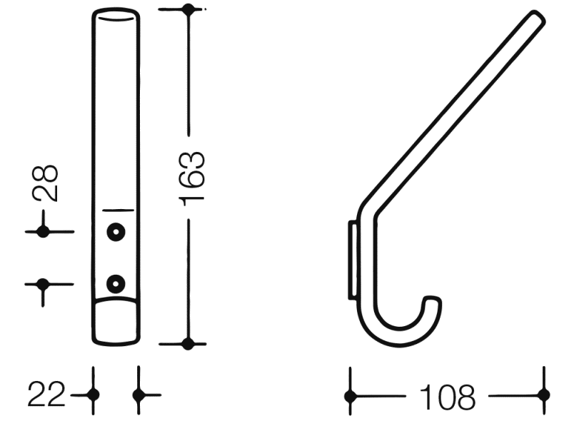 477.90.070 крючок для одежды HEWI System 111 | Polyamid  - Вид №19