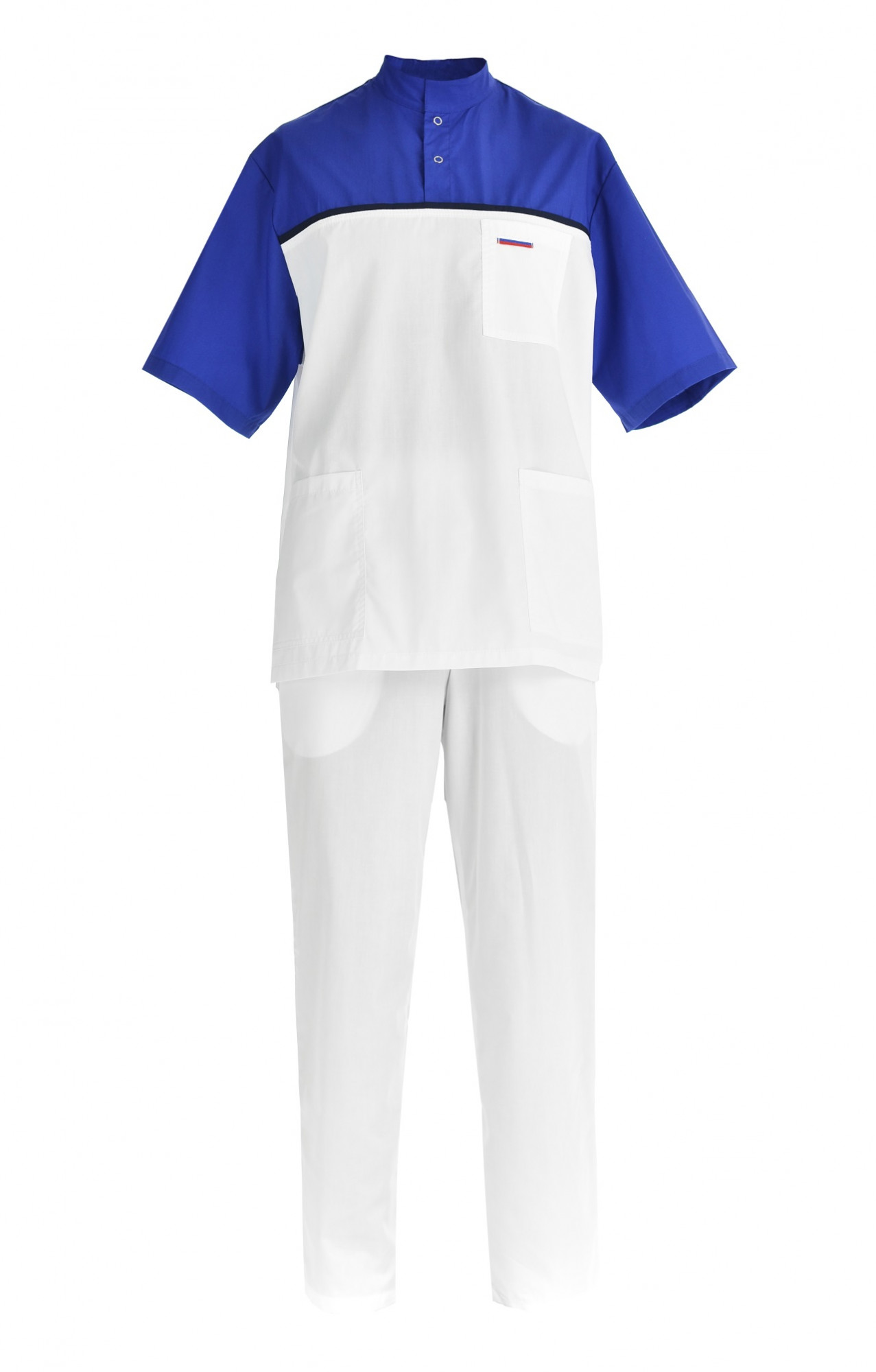 61952 Костюм "Лидер" белый василек  Медицинская одежда  размер 64-66/170-176 Спецодежда 