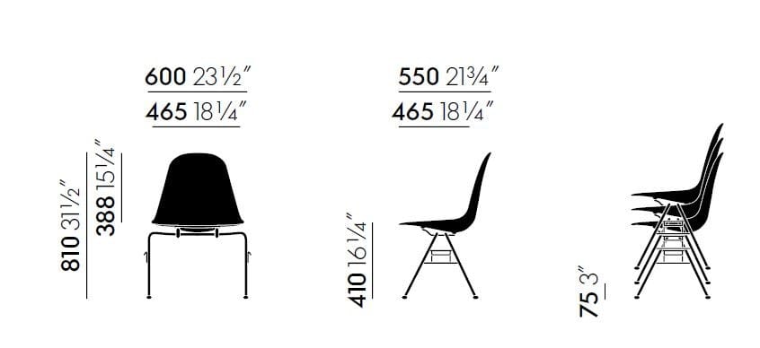 Штабелируемый стул для конференций из полипропилена VITRA Eames Plastic Chair ARCH-00038247 - Вид №5