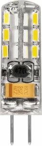 Лампа светодиодная Feron 12V G4 2W 2700K LB-420 25858 FERON  00-3956639 Прозрачный