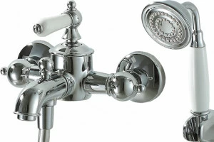 Смеситель для ванны с коротким изливом и аксессуарами, покрытие хром ART F675109C-B bravat