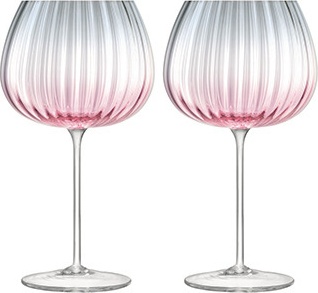 10656200 LSA International Набор круглых бокалов LSA International, "Dusk", 650мл, розово-серый, 2шт. Стекло