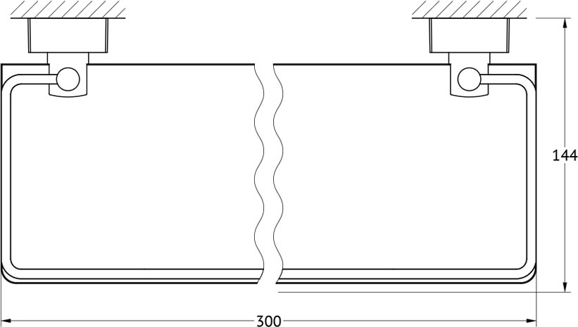 ESP 013 Полка с держателями 30 cm FBS Esperado - Вид №1