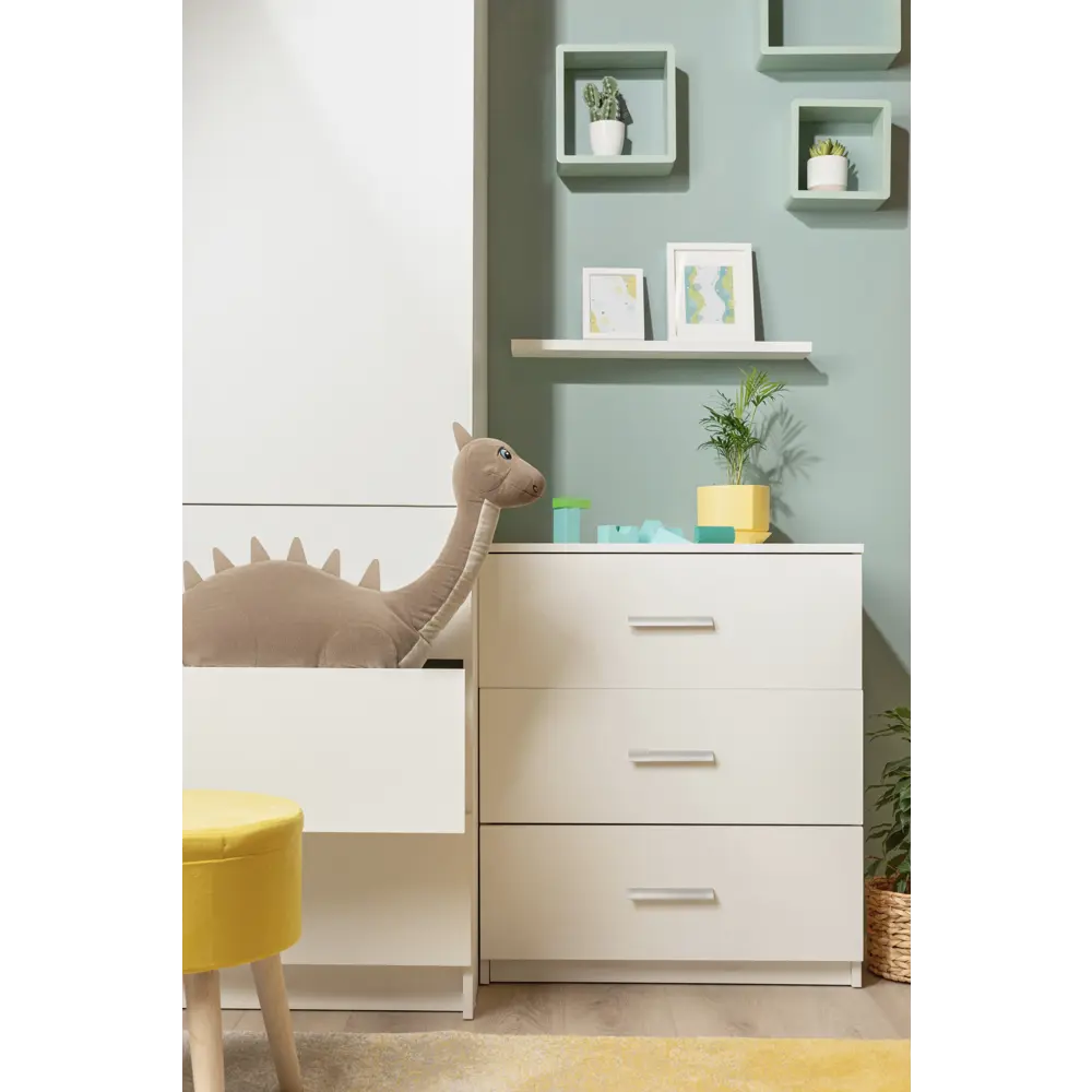 Комод 3 ящика 68.5x80x39.4 см ЛДСП цвет белый 82034310 STLM-2021275 Santreyd  - Вид №7