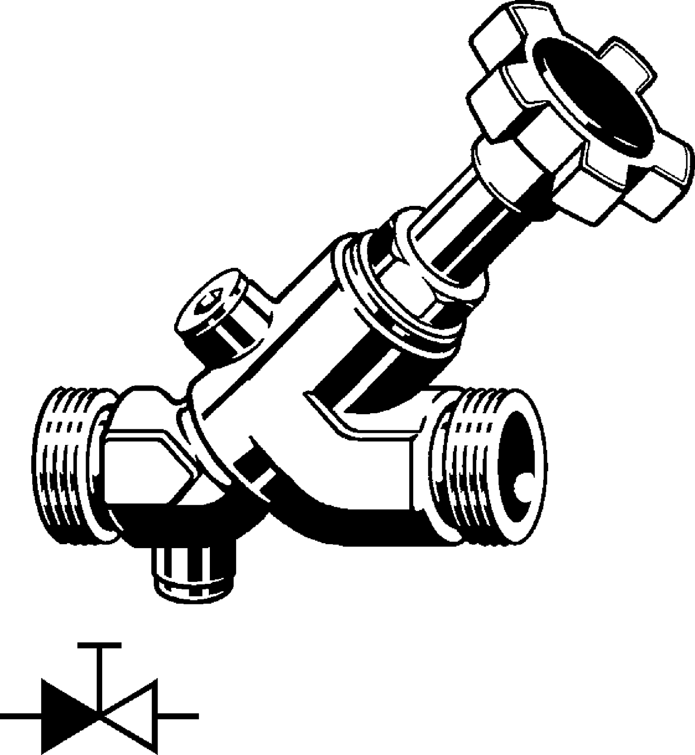 457 266 *) Модель 2238.1 Трубопроводные системы  Easytop системные вентили  Бронзовые запорные вентили Santreyd  - Вид №1