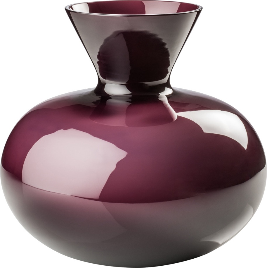 10627264 VENINI Ваза "Идрия" 30х27см (фиолетовая) Стекло 