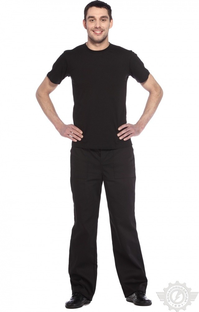 61083 Футболка "Престиж" черная  Одежда для официантов  размер L (50) Спецодежда  - Вид №8