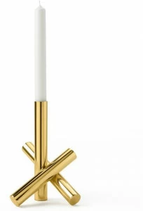 GHIDINI1961 Подсвечник из латуни Sticks Cb501pb103