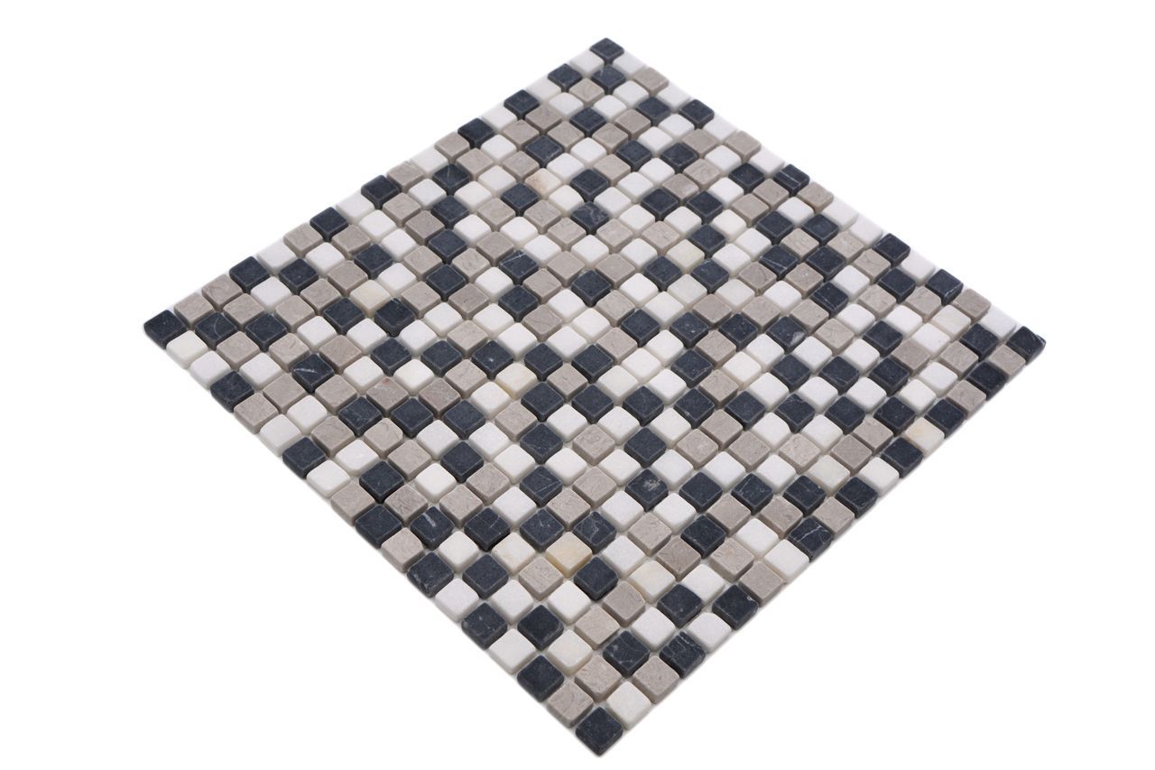 Мраморная мозаика Botticino, серая и черная Mosaix ARCH-00136803 - Вид №2