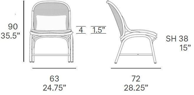 EXPORMIM Кресло из ротанга и лозы Frames T052 r - Вид №2