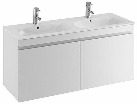 42394 IFO Renova Плоская тумба для умывальника с двумя ящиками и двумя внутренними ящиками, W = 1290 мм, W1 = 1300 мм, вяз, пленка 