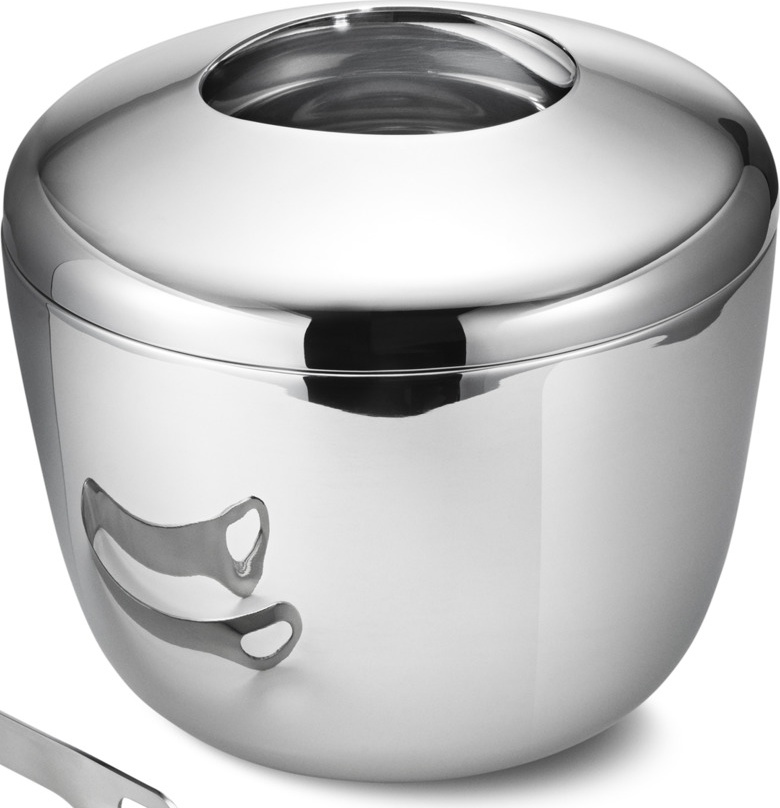 10661472 Georg Jensen Ведерко и щипцы для льда Georg Jensen "Скай" 15см Сталь нержавеющая 