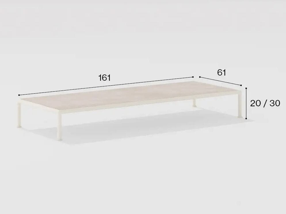 Низкий прямоугольный садовый столик из керамогранита FAST Roè ARCH-00085307 - Вид №2