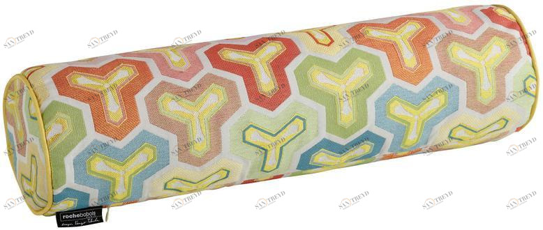 Roche Bobois Цилиндрическая подушка с рисунком и съемным тканевым чехлом sun-id-1407241