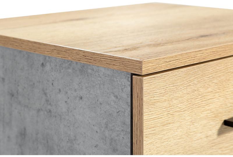 1720 Тумба прикроватная Loft Дуб натур/Бетон R-HOME 4009297h_Натур - Вид №5