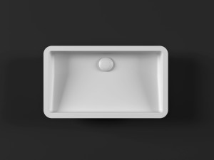 Встраиваемый прямоугольный умывальник в HIMACS