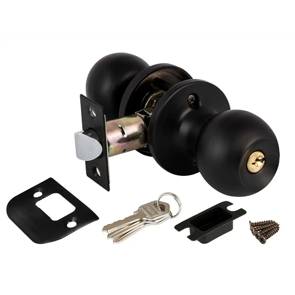 Ручка-защелка Fuaro 672/BL BL-E с ключами и фиксатором, цвет черный STLM-2046664