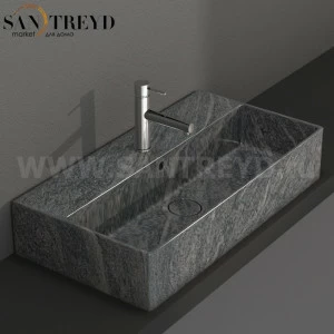 IN072SG Подвесная раковина настенная прямоугольная Ceramica Globo T-EDGE черная