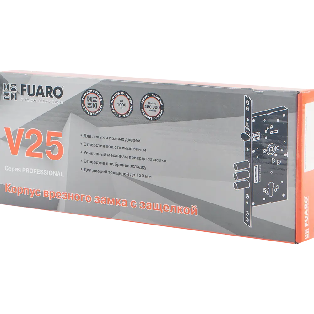 Корпус замка FUARO V25/C для входных дверей с реверсивной защелкой 82213914 STLM-0022137 - Вид №2