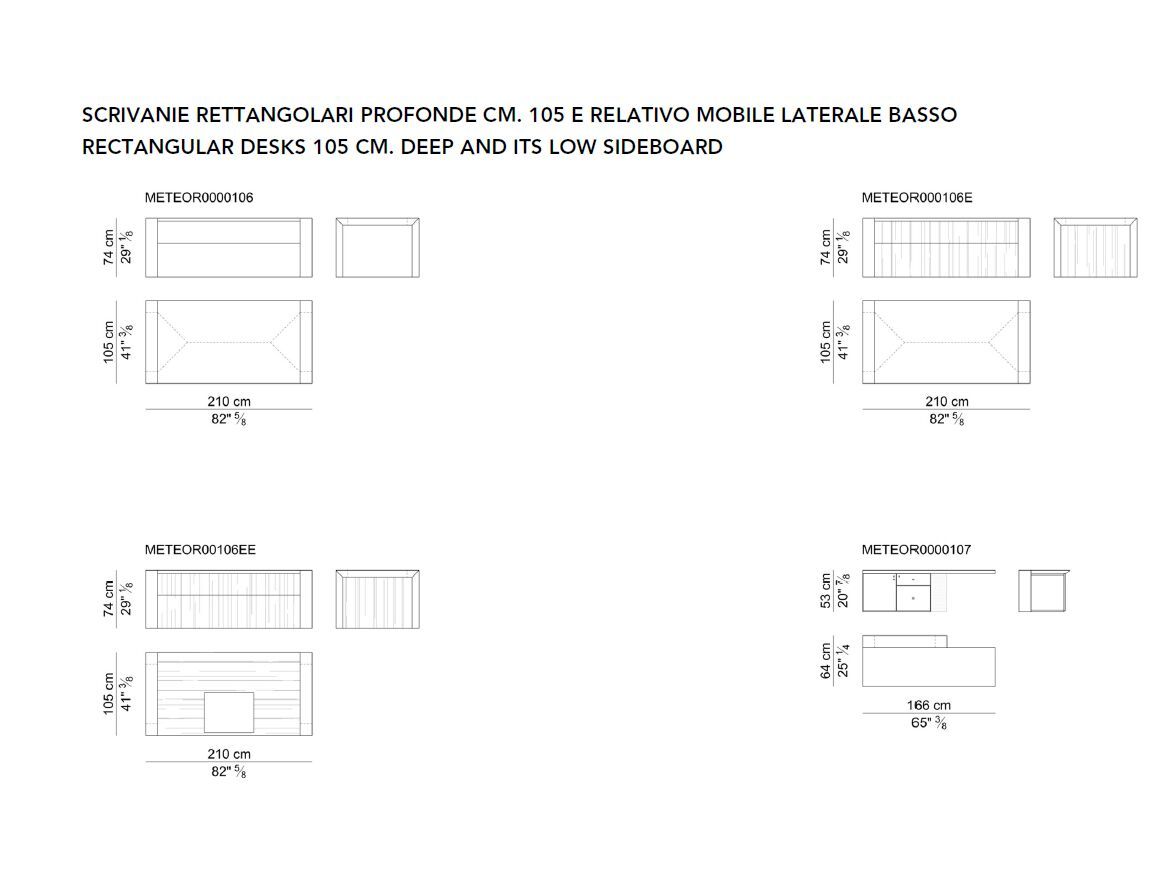 Кожаный угловой исполнительный стол i 4 Mariani Meteora ARCH-00051198 - Вид №7