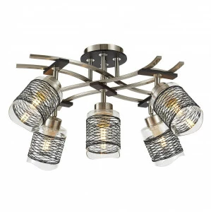 Спот потолочный коричневый с 5 плафонами Citilux "Мерида" CL142152 CITILUX МЕРИДА 00-3924564 Коричневый