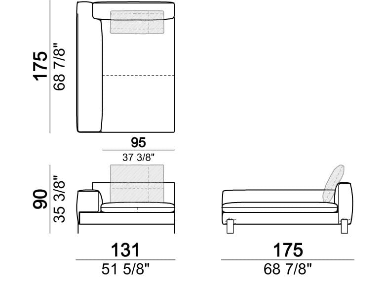 3-местный тканевый диван Arketipo BROWN SUGAR ARCH-00058205 - Вид №16