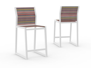 Тканевый садовый стул со спинкой