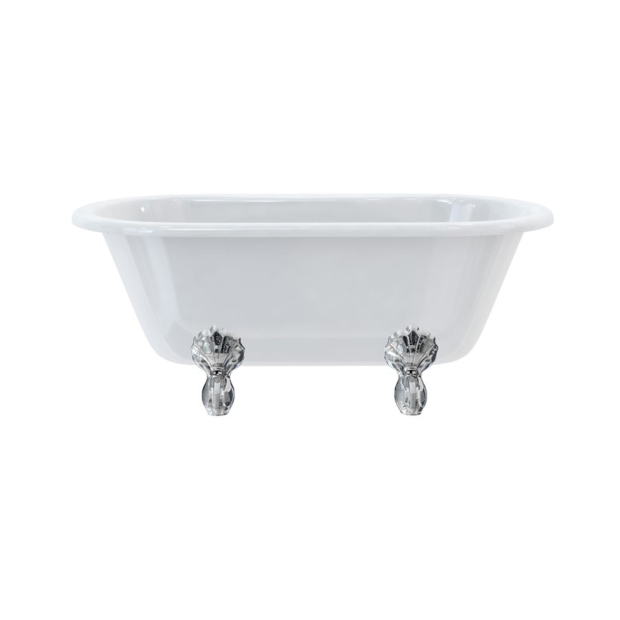 Burlington Двухсторонняя ванна Windsor 150 см с роскошными ножками с ножками Luxury Classic из хрома E4 L3C 