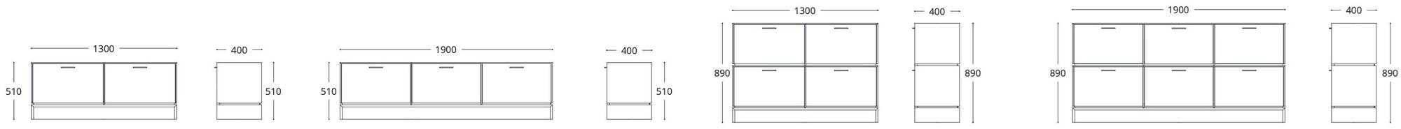 HMD INTERIORS Комод модульный с откидными дверцами Fit sun-id-1451838 - Вид №2