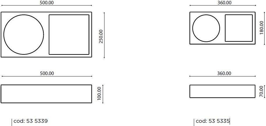 PAOLELLI GARDEN Бетонная миска для домашних животных Cimento 53 5339 / 53 5335 - Вид №1