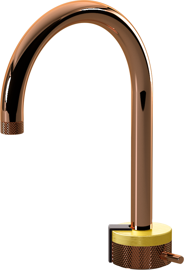 E-11502-R1BB-L2GM-RG Однорычажный прогрессивный смеситель для раковины - излив 16см GRAFF MOD+