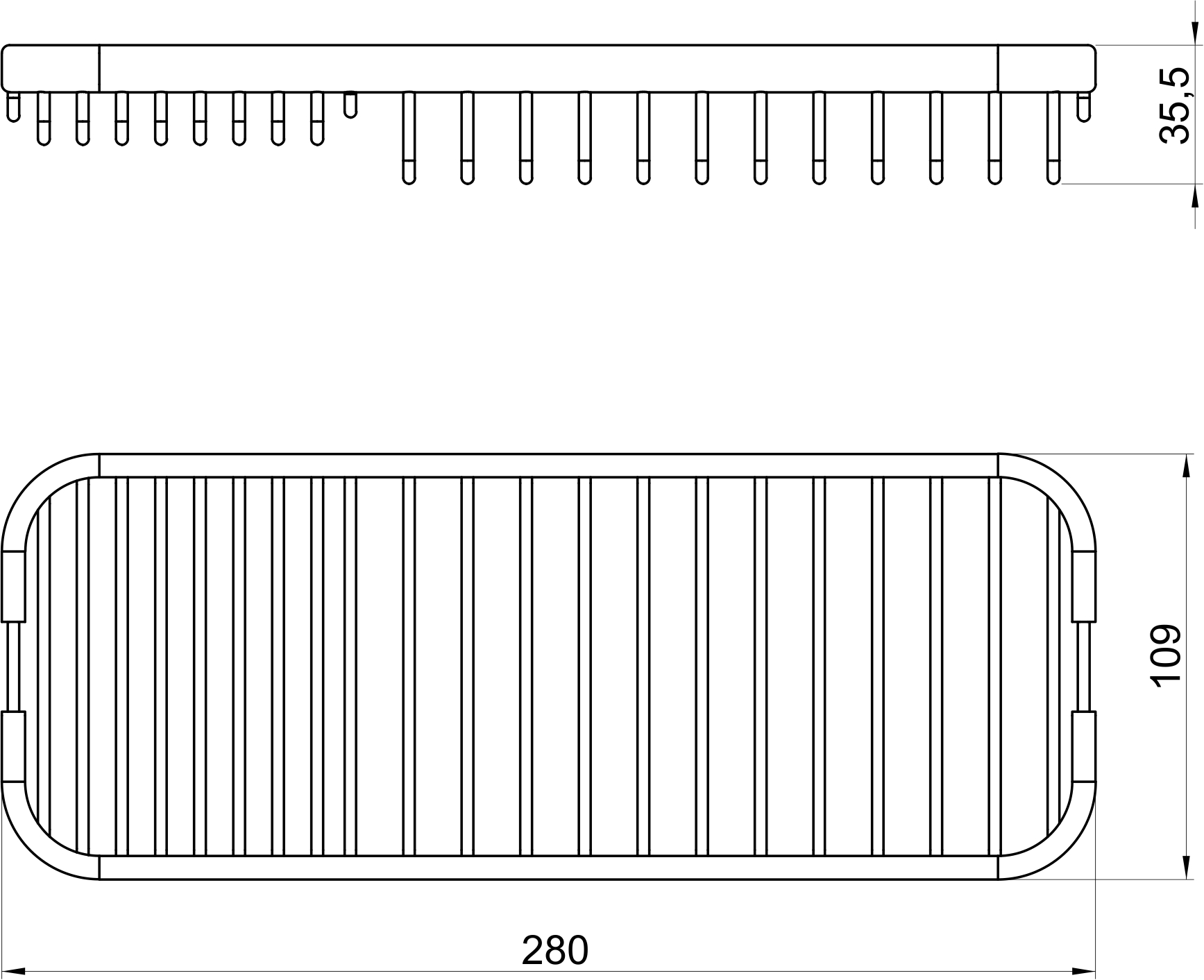 Мыльница-решетка Novaservis  Metalia Wire programme 6066.0  хром 60660 - Вид №1