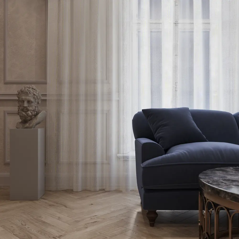 Тюль на ленте Keri 300x280 см цвет золото MIAMOZA STLM-2059595