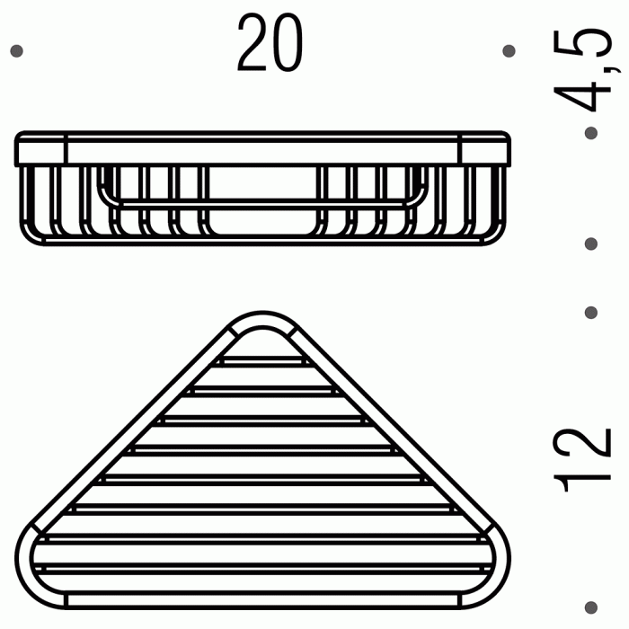 B2732 Полочка-решётка 200xh45 COLOMBO Basic Colombo Design - Вид №2