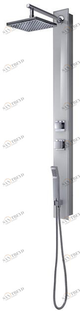 GEDY Настенная душевая стойка из нержавеющей стали и стекла  Gysp10100 