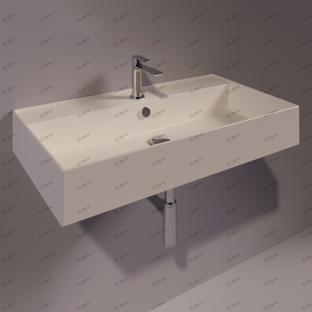 AG81SABBIAMATT Подвесная раковина настенная прямоугольная Simas Agile бежевая