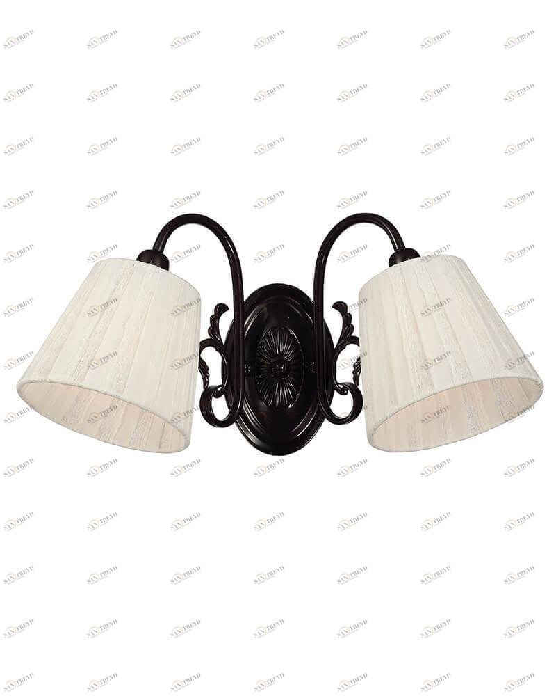 Бра с абажуром на 2 лампы белое "Беатрис" W17040/2LBCG1 LUMIEN HALL БЕАТРИС 00-3931580 Белый 