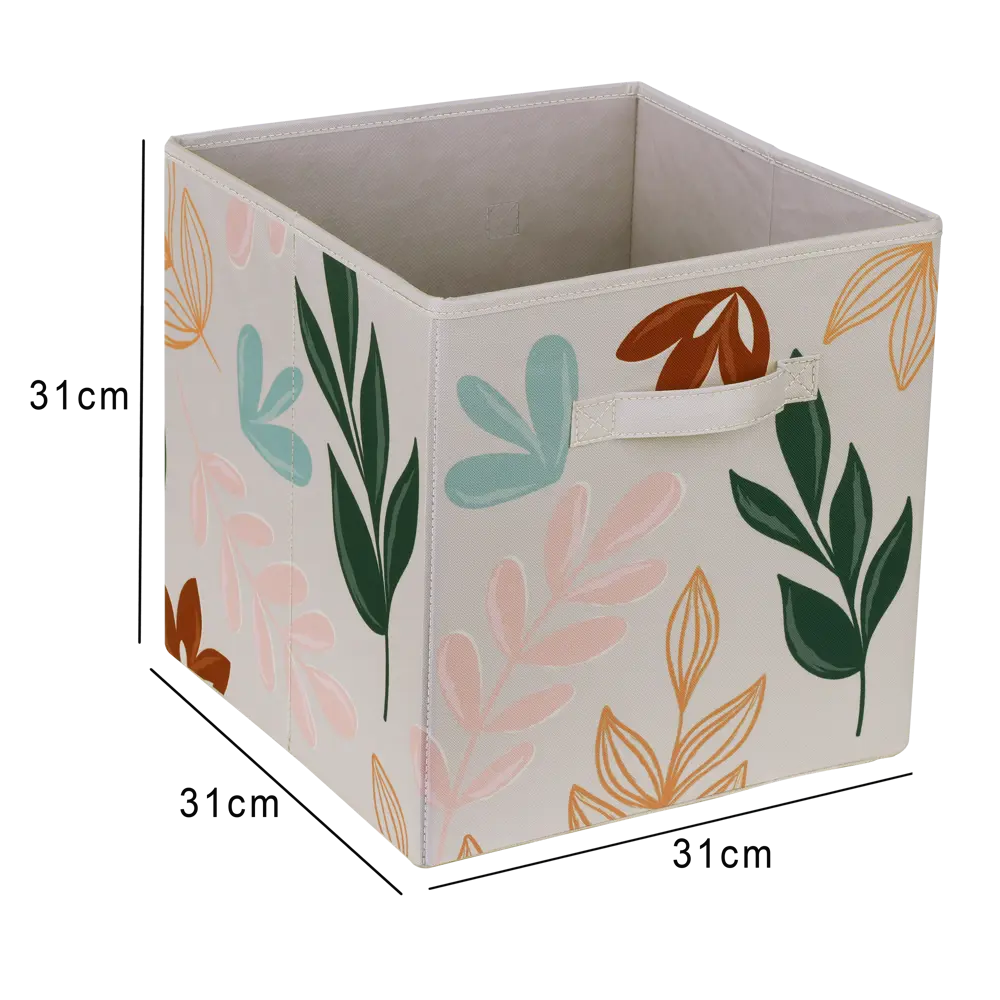 89357882 Короб-органайзер Листья 31x31x31 см полиэстер разноцветный SPACEO STLM-1576296 - Вид №4