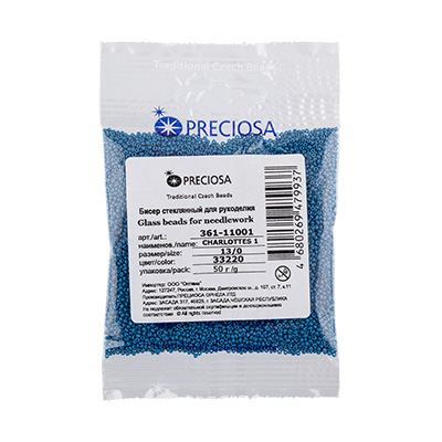361-11001 Бисер Чехия CHARLOTTE 1 13/0 1.7 мм 50 г PRECIOSA 