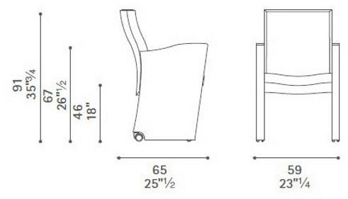 Poltrona Frau Кресло на колесиках L'ufficio - poltrone conferenza sun-id-1403656 - Вид №5