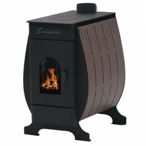 Отопительная печь НМК Сибирячка-12 с окрашенным кожухом