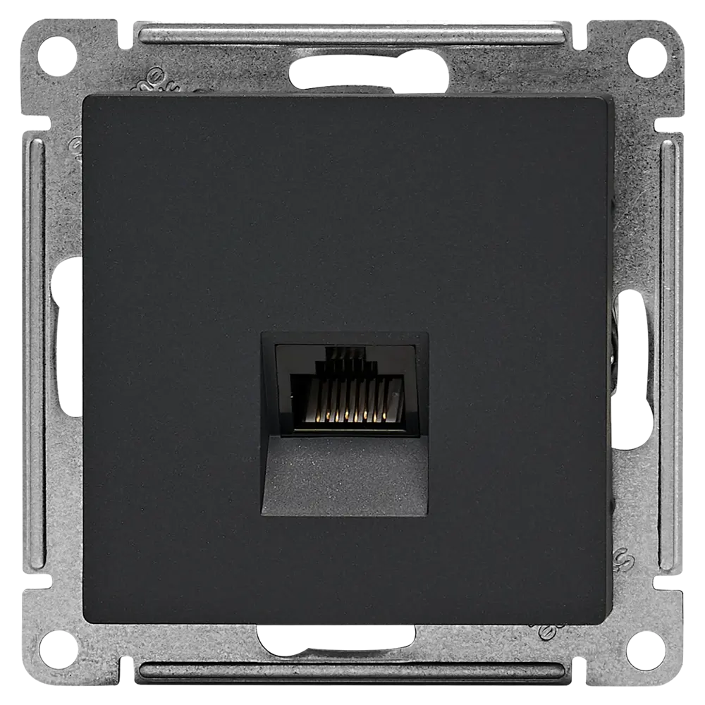 Розетка компьютерная RJ45 встраиваемая Systeme Electric AtlasDesign без заземления цвет базальт 89457197 STLM-2050206