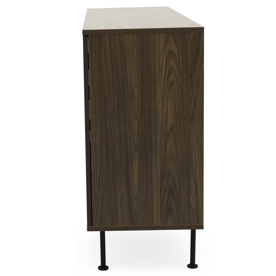 Сервант Tenzo Daxx, меламин/металл, 90х163х43 см, серо-коричневый 7175334 - Вид №5