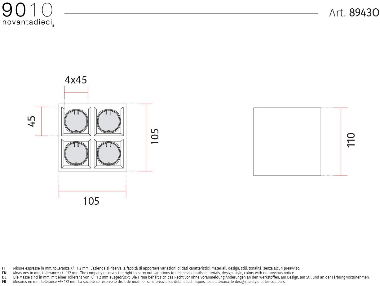 9010 novantadieci Многоточечный потолочный светильник из cristaly®  8943o  - Вид №1