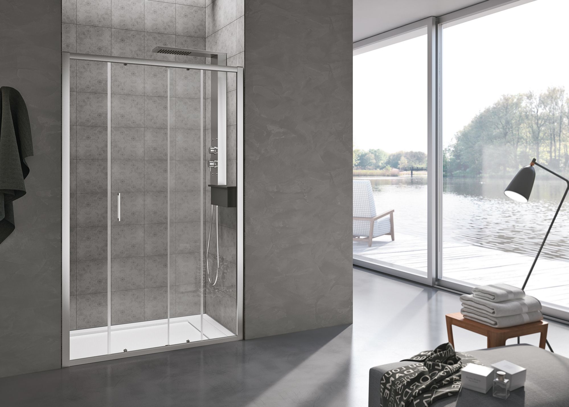 Нишевая душевая кабина с раздвижной дверью Gruppo Geromin Forty ARCH-00044813 - Вид №2