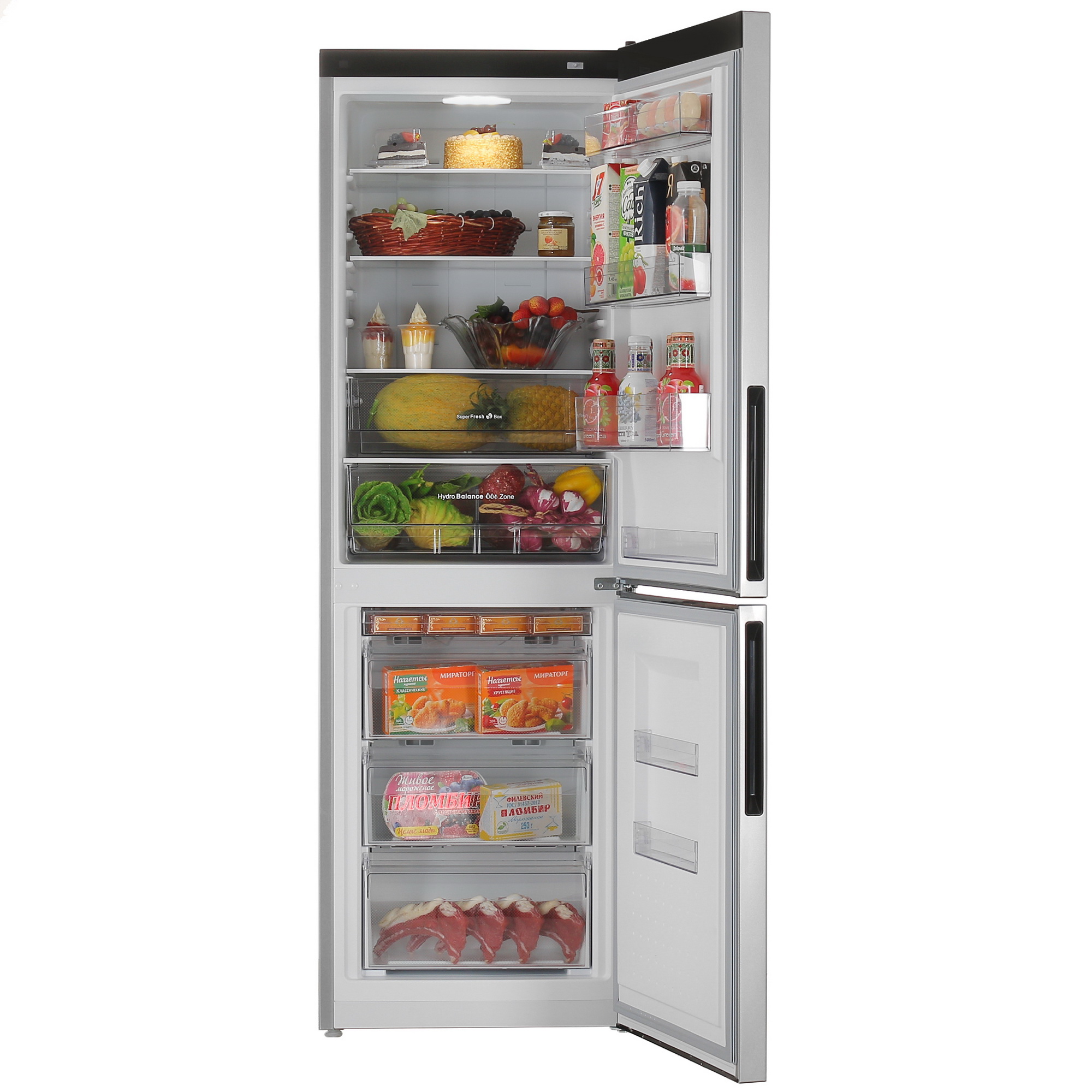 9055851 Холодильник с морозильником   ATLANT ХМ-4621-181-NL серебристый STDN-0090533 - Вид №5